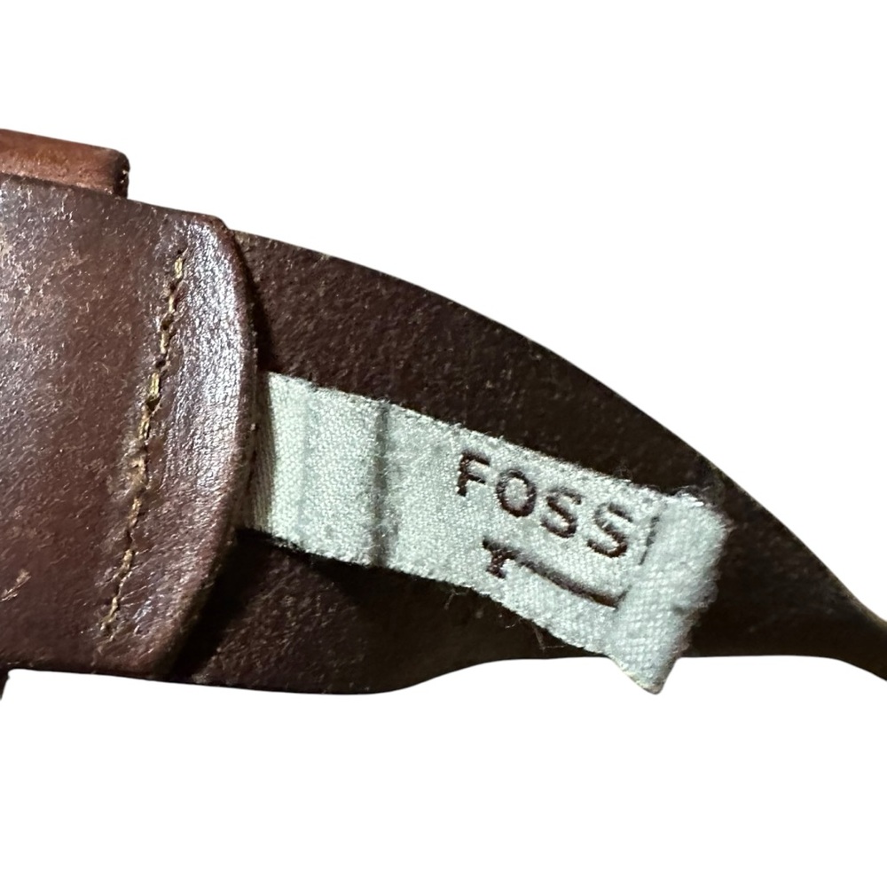 Fossil Womens Size Large Belt Tooled Leather West… - image 6